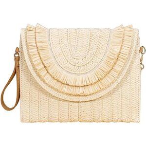 Straw Crossbody Bag for Women Summer Beach Envelope Purse
